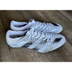 Size 11.5 Adidas Men's Sprint star Track Shoes GX6685 White/Black (No Spikes)